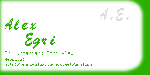 alex egri business card